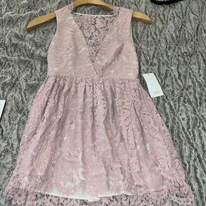 pink lace dress new with tags size small
